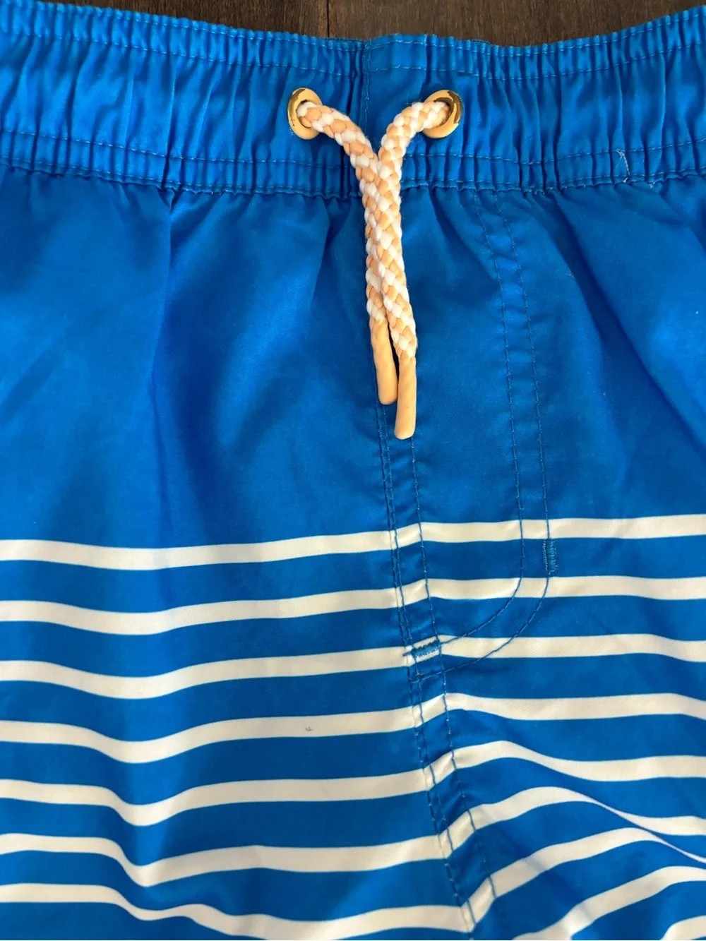 Cat & Jack Aqua, Teal & Blue Striped Swim Shorts